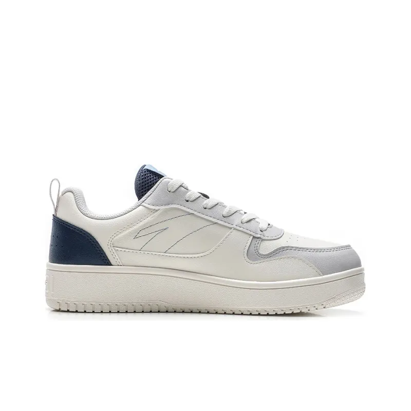 Anta Life Collection Wear resistant And Lightweight Low Top Skateboard Shoes Men's White Gray Blue-1