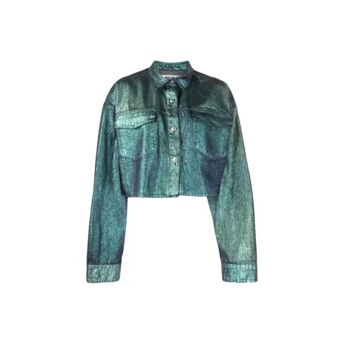 MSGM Denim Jackets Women's Emerald