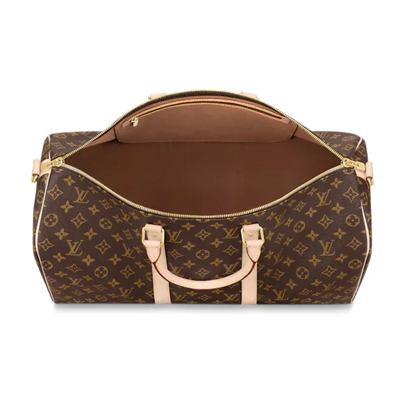 LOUIS VUITTON Keepall Bandouliere Monogram 50 Brown-6