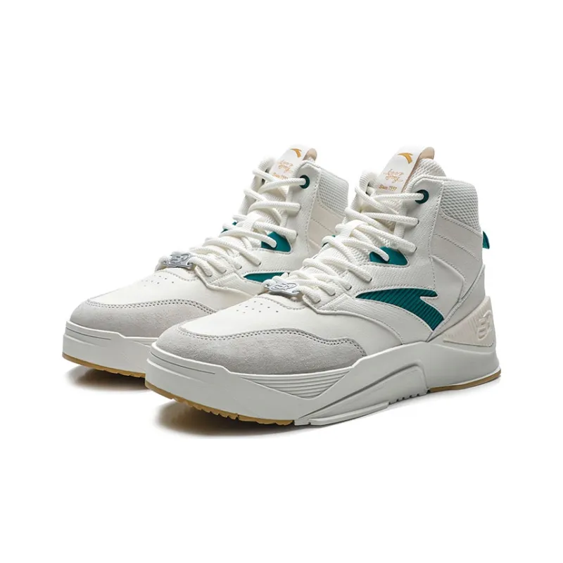 Anta Life Collection Wear-resistant And Lightweight Low-Top Skateboard Shoes Men's White Green-2