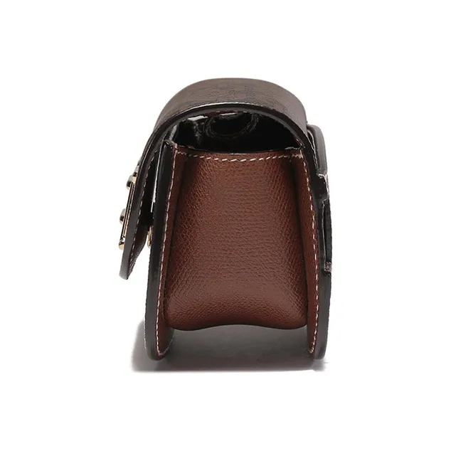 BALLY Leather Saddle Bags Crossbody Bags Fanny Pack Women's Brown-2