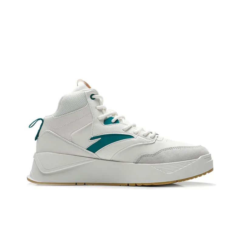 Anta Life Collection Wear-resistant And Lightweight Low-Top Skateboard Shoes Men's White Green-1