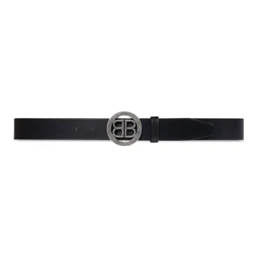 Balenciaga Leather Belts Men Black