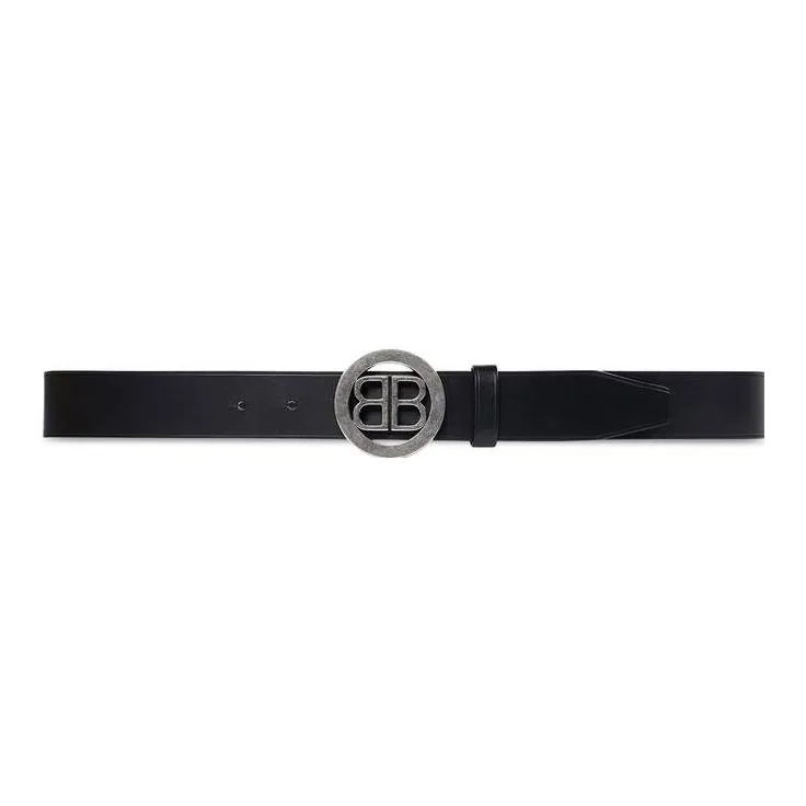 Balenciaga Cow Leather Belt Men's Width: 3.5cm-0