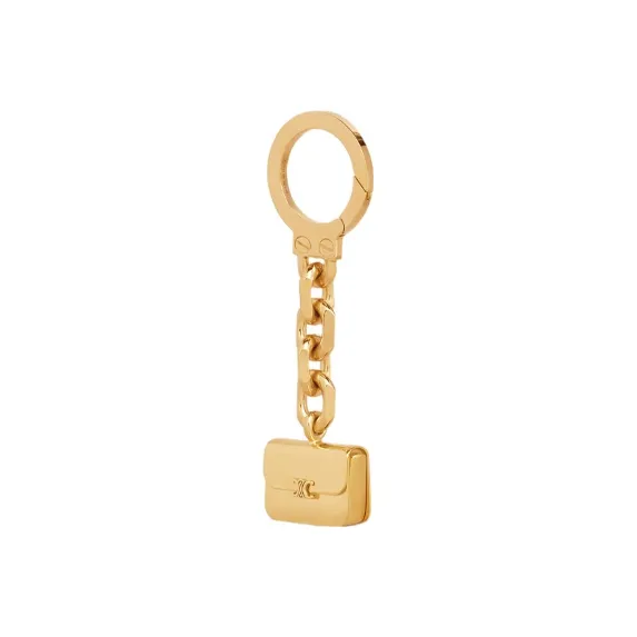 CELINE Brass Keychain Bag Accessory Women's Gold-1