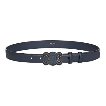 CELINE Fashion Minimalist Style Smooth Buckle Belt Women's Blue Width: 2.5cm