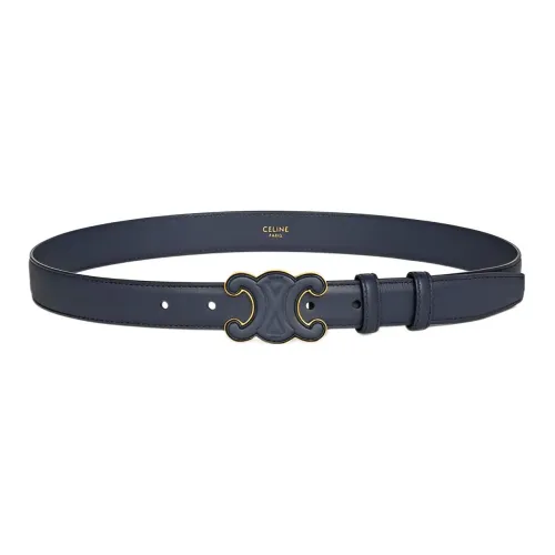 CELINE Leather Belts Women's Blue