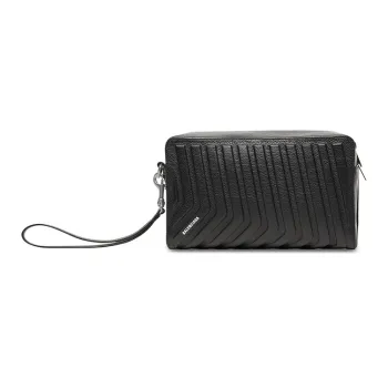 Balenciaga Grained Calfskin Toiletry Bag Men's Black