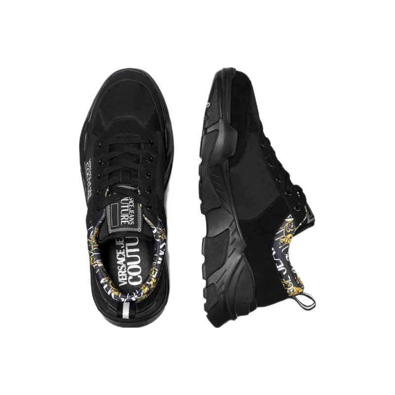 VERSACE JEANS Couture Versace Low Top Sports Casual Shoes Men's Black-3