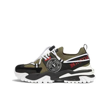 VERSACE JEANS Couture Versace Low-Top Casual Shoes Men's Dark Green