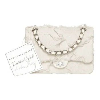 Emotional World Cotton Small Square Bag Hobo Bag Shoulder Bag Crossbody Bag Mini Women's White