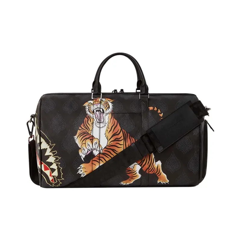 SPRAYGROUND PVC Boarding Bag Travel Bag Shoulder Bag Crossbody Bag Handbag Large Size Unisex Black-2