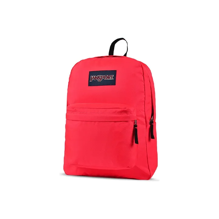 JanSport Polyester Backpack Medium Size Unisex Fluorescent Red-1