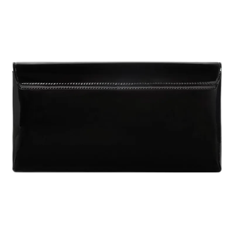 VERSACE La Medusa Cow Leather Envelope Bag One Shoulder Crossbody Clutches Women's Black-2