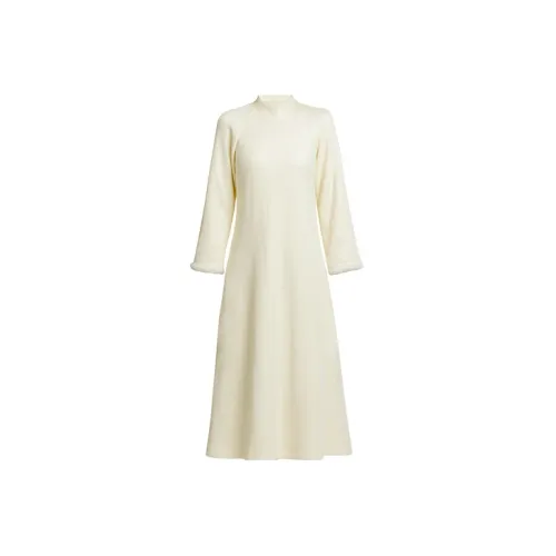 Su Fei Long-Sleeved Dresses Women's Beige