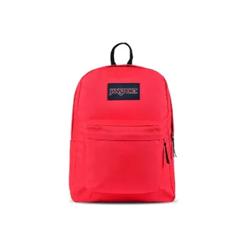 JanSport Polyester Backpack Medium Size Unisex Fluorescent Red