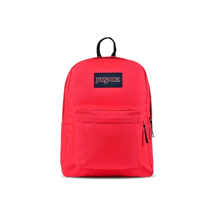 JanSport Polyester Backpack Medium Size Unisex Fluorescent Red-0