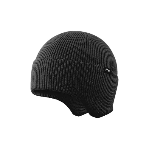 LiNing Viscose Polyester Polyamide Beanies Unisex Black