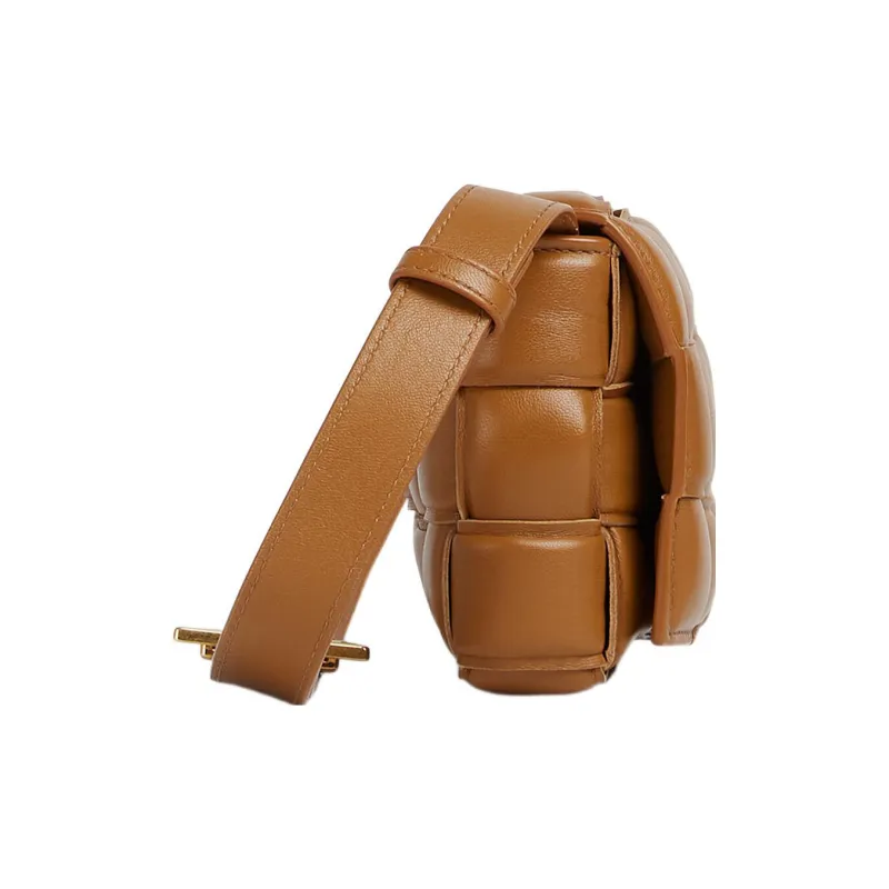 Bottega Veneta PaddedCASSETTE Sheepskin Pillow Bag, Shoulder Bag, Crossbody Bag Trumpets Women's Brown-2