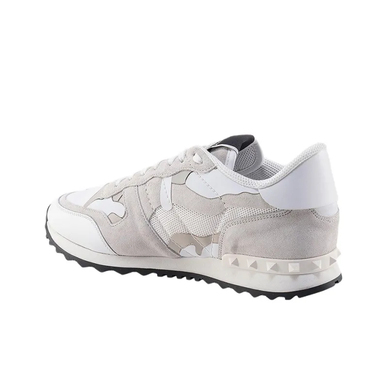 Valentino Rockrunner Sports Casual Shoes Men's Gray White-3