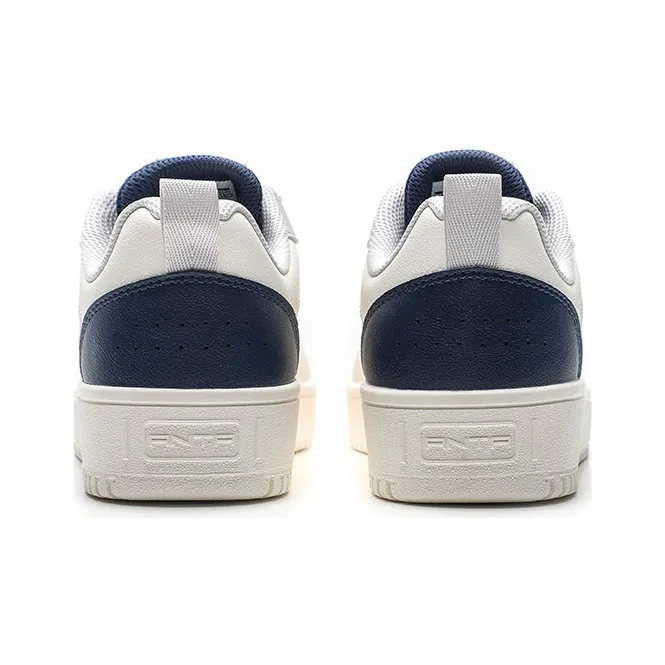Anta Life Collection Wear resistant And Lightweight Low Top Skateboard Shoes Men's White Gray Blue-4