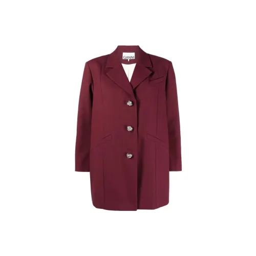 GANNI Business Suits Women's Burgundy