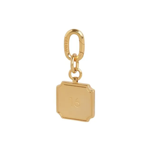 CELINE 16 Brass Bag Charm Bag Accessory Women's Gold-1