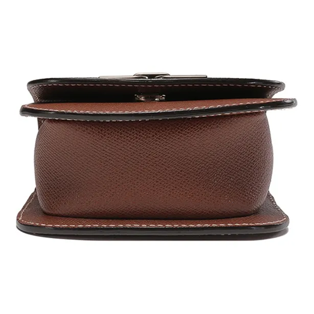 BALLY Leather Saddle Bags Crossbody Bags Fanny Pack Women's Brown-4