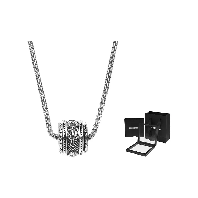 MAGICPOLE 990 Silver Necklaces Unisex Vintage-0