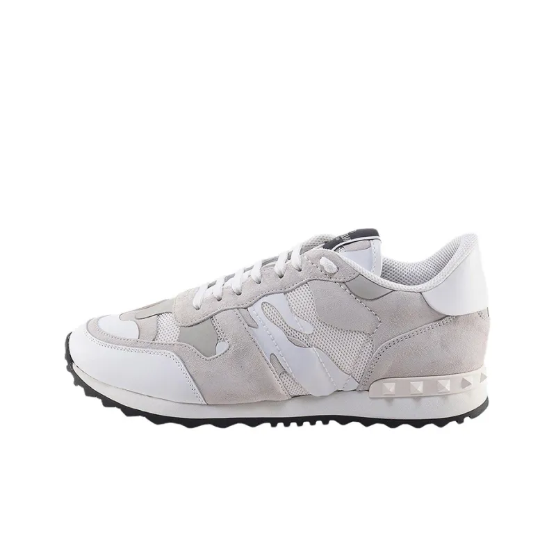 Valentino Rockrunner Sports Casual Shoes Men's Gray White-0