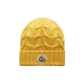 Moncler Wool Beanies Kids' Yellow