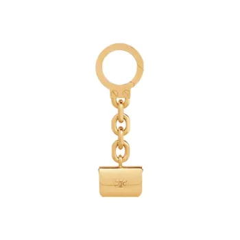 CELINE Brass Keychain Bag Accessory Women's Gold