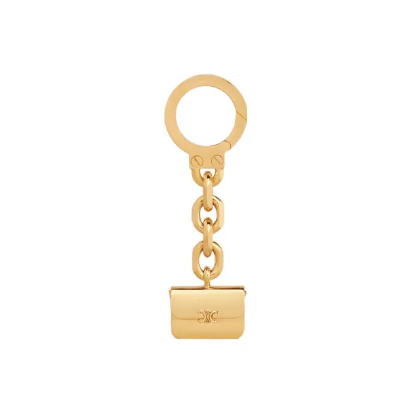 CELINE Brass Keychain Bag Accessory Women's Gold-0