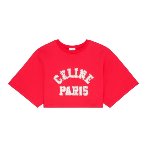 CELINE Crop Tops Women's Red