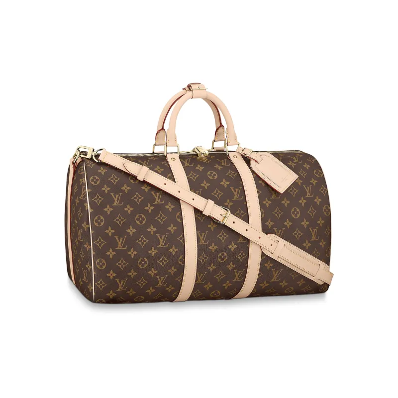 LOUIS VUITTON Keepall Bandouliere Monogram 50 Brown-1