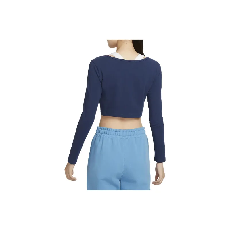 Jordan Set in Sleeve T Shirt Women's Navy Blue-1