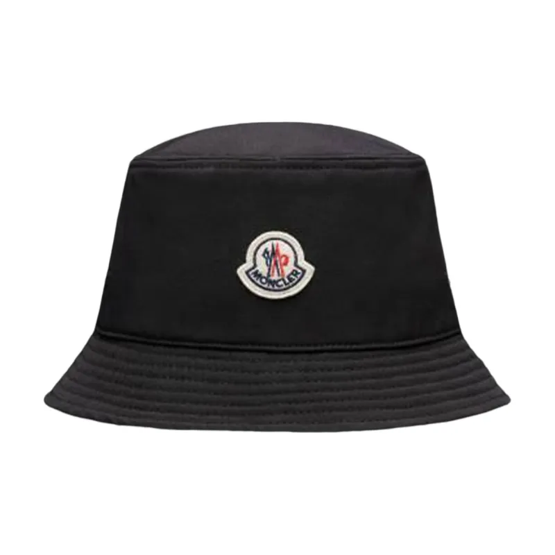 Moncler Logo Patch Narrow Brim Bucket Hat-0