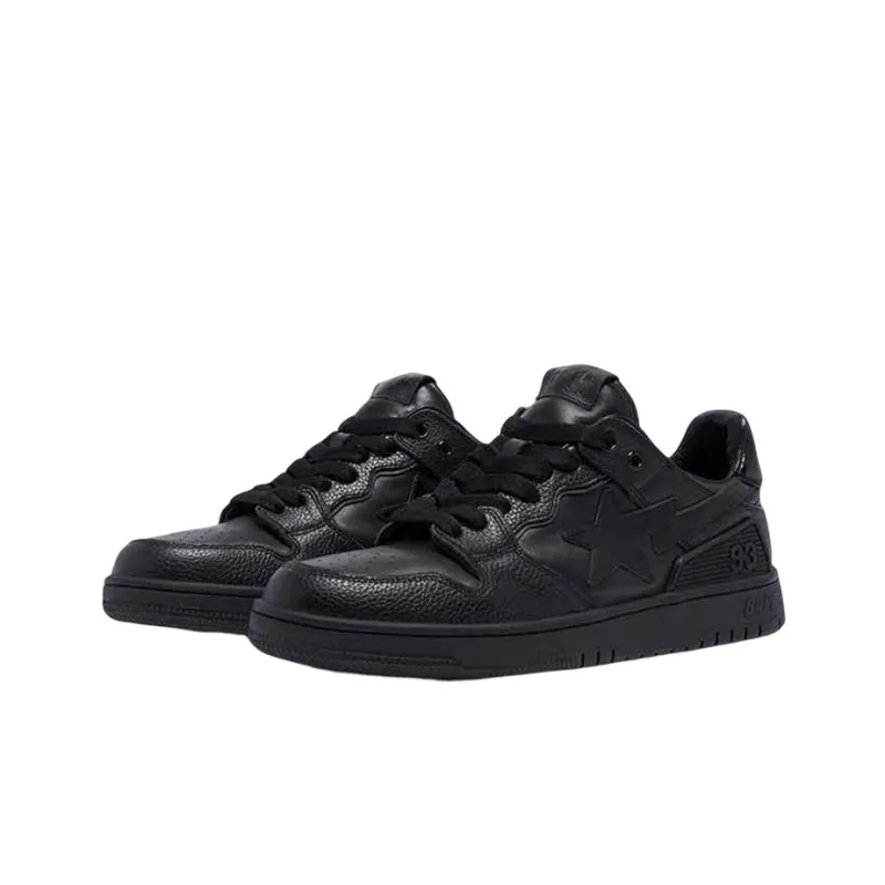 A BATHING APE Bape SK8 Sta Triple Black Patent Leather Sta Logo-2