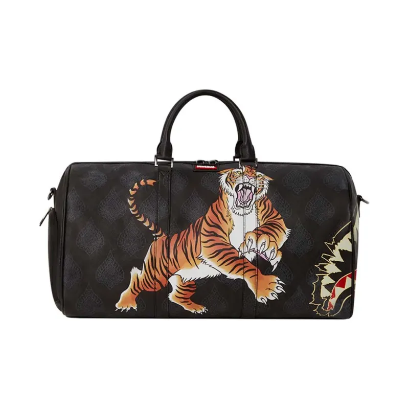 SPRAYGROUND PVC Boarding Bag Travel Bag Shoulder Bag Crossbody Bag Handbag Large Size Unisex Black-1