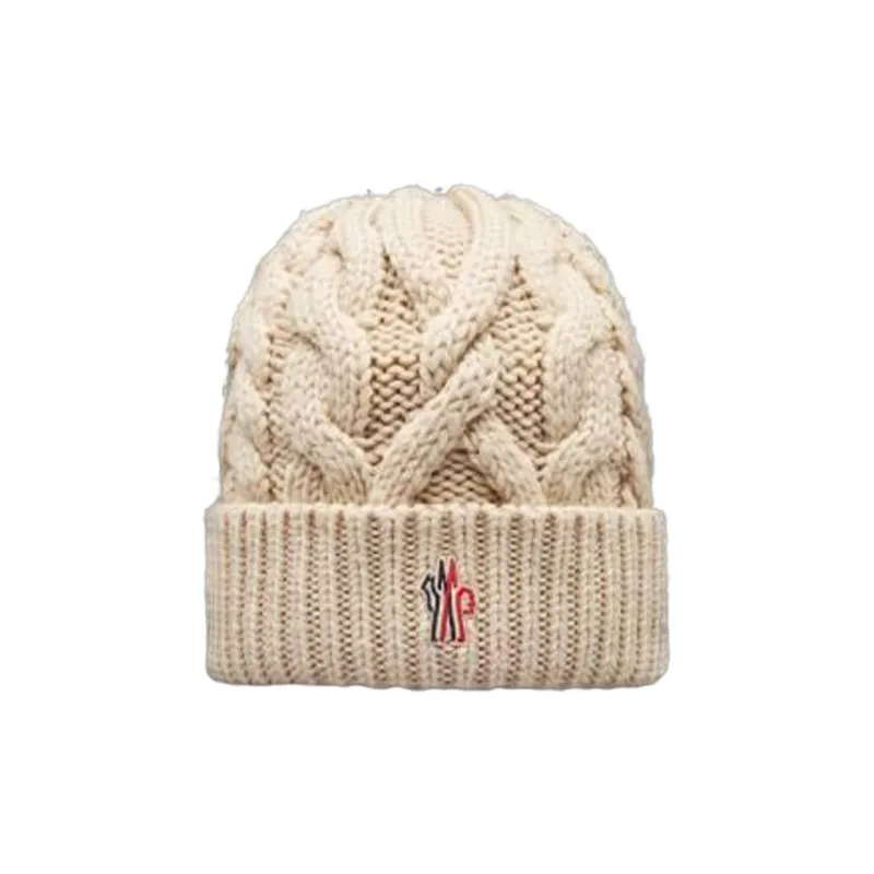 Moncler Wool Beanies Women's Khaki-0