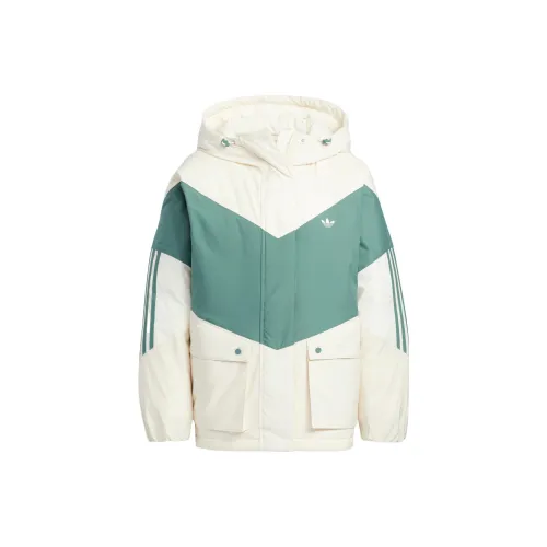 Adidas Originals COLORBLOCK DOWN Down Jackets Women's White/Green