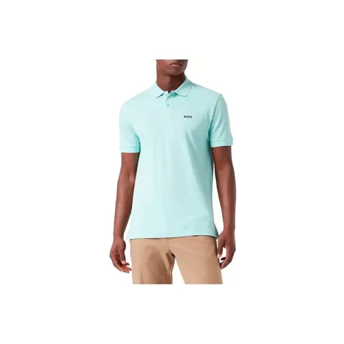 HUGO BOSS Polo Shirts Men Light Green