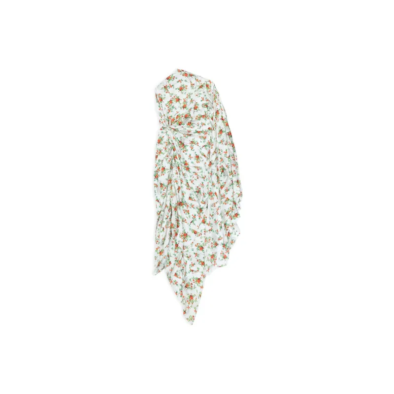 Balenciaga SS22 Long-Sleeved Dresses Loose Fit Style Women's White-1