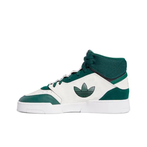 Adidas Originals Drop Step Skateboard Shoes Unisex High-Top Green/Black/White