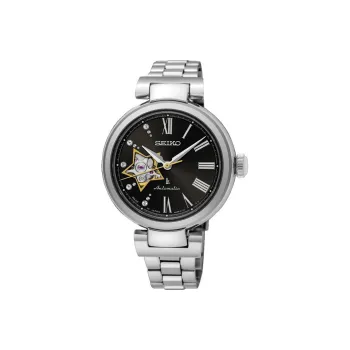 SEIKO Lukia Automatic Mechanical Movement Steel Strap Watch Women's Watch Black Dial