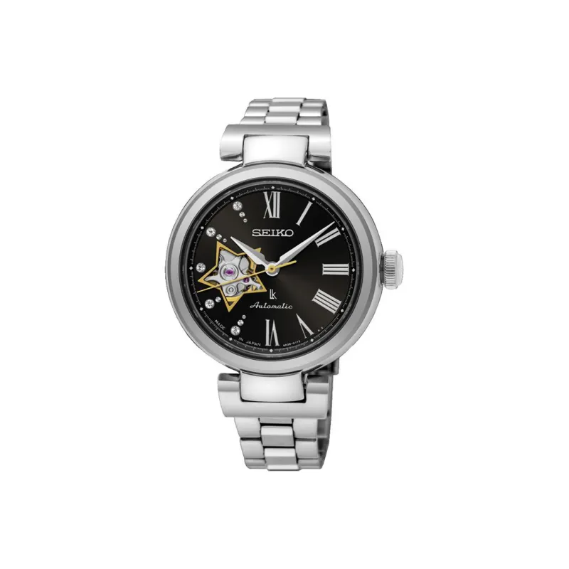 SEIKO Lukia Automatic Mechanical Movement Steel Strap Watch Women's Watch Black Dial-0