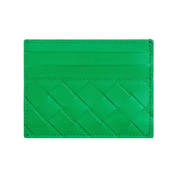 Bottega Veneta Cow Leather Card Holder Men's Parrot Green