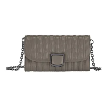 LONGCHAMP Brioche Lambskin Crossbody Bag Shoulder Bag Wallets Women's Gray