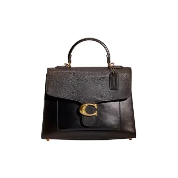 COACH Tabby Refined Leather With Pebbled Leather Shoulder Bag Crossbody Bag Handbag Large Size Women's Black