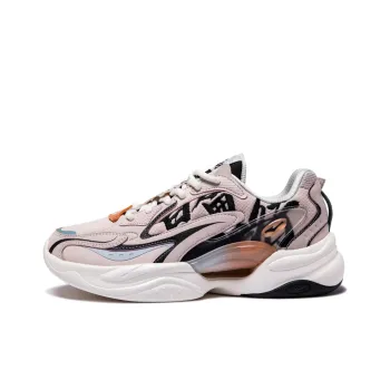 Erke Kunlun Five Elements Low Top Running Shoes Women's Pink Gray Black